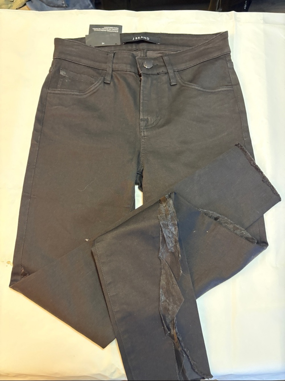 J Brand Charcoal Black High-Rise Skinny Jeans